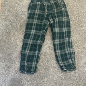Prana Green Plaid Men's Joggers
